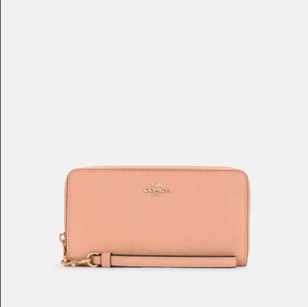 COACH Long Zip Wallet Wristlet C3441 | Refined Pebble Leather | NWT